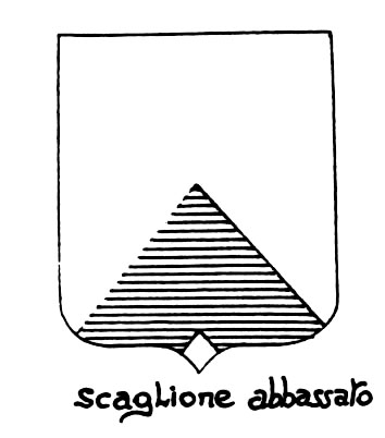 Imagem do termo heráldico: Scaglione abbassato